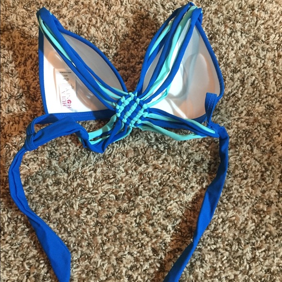 Blue crisscross bikini top - Picture 2 of 2