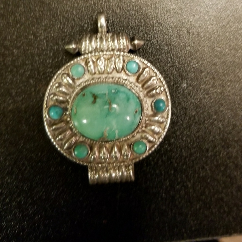 Silver , turquoise pendant