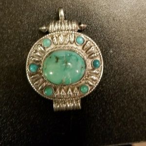 Silver , turquoise pendant