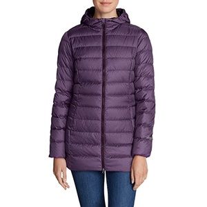NWT Eddie Bauer Pacakable Hooded Down Parka Jacket