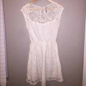 Paper Crane Ivory Lace Dress