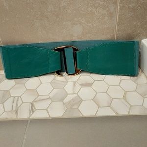 Green Belt Large Gold Buckle