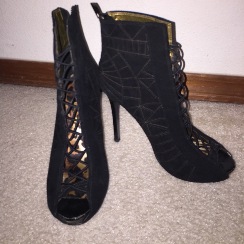 Sam Edelman black heeled boots size 6