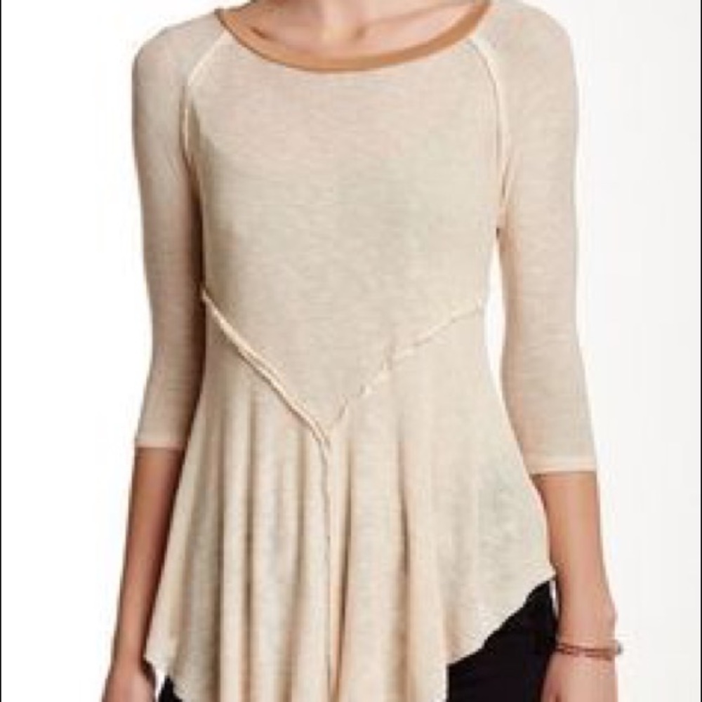 Free people quarter sleeve tee