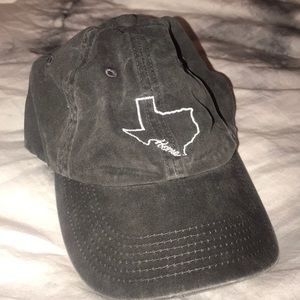 Black, kind of worn out style Texas “home” hat