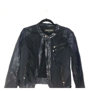 Faux leather trimmed jacket