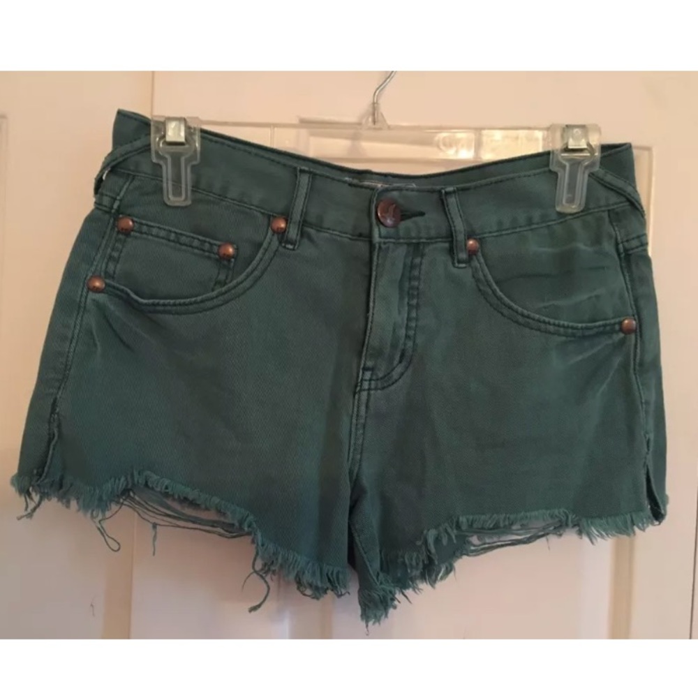 Free people real/green shorts