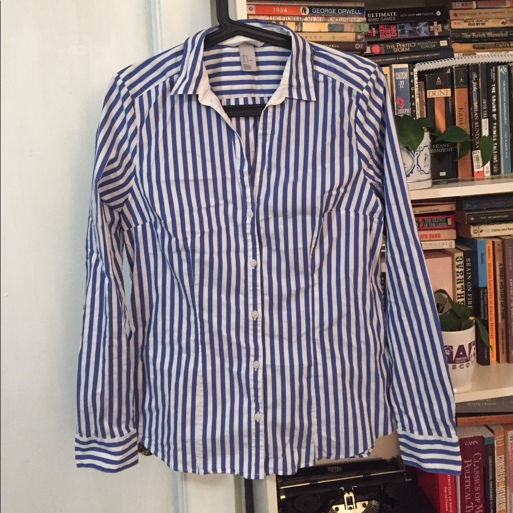 H&M striped button down, 14