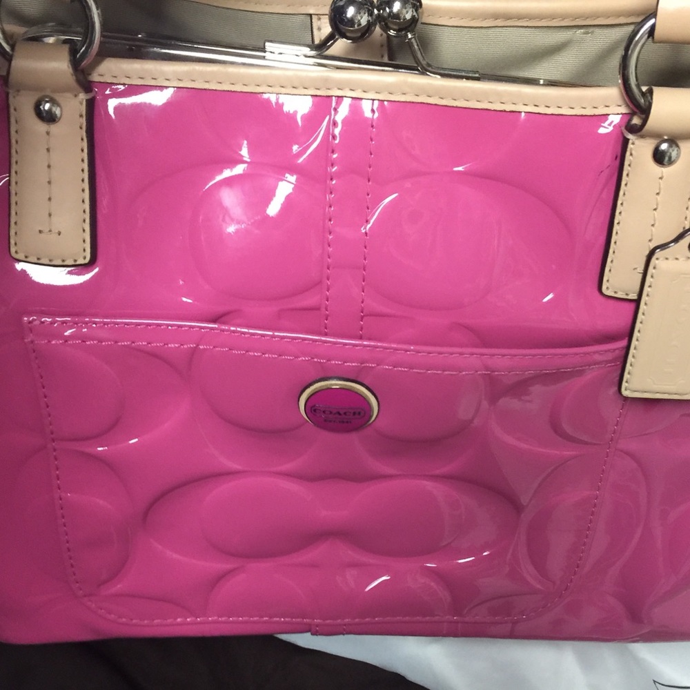 Pink authentic Coach Purse - Picture 5 of 8
