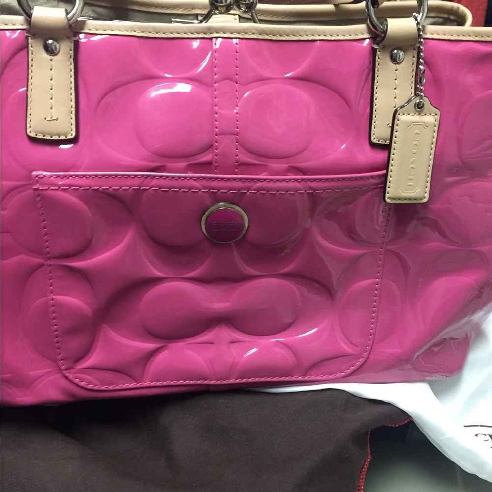 Pink authentic Coach Purse - Picture 7 of 8