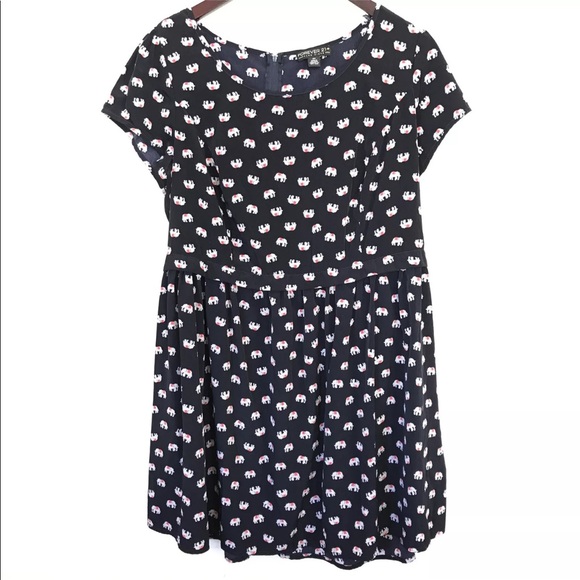 Forever 21 plus elephant novelty print dress 2X - Picture 2 of 5