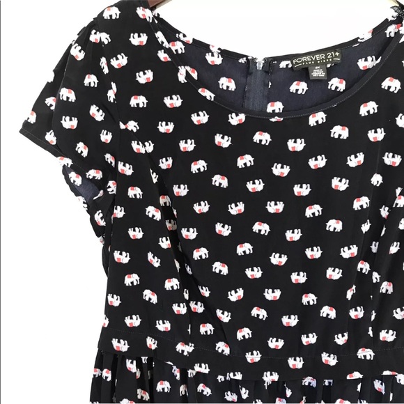 Forever 21 plus elephant novelty print dress 2X - Picture 3 of 5
