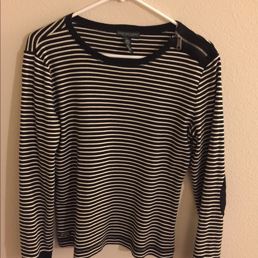 Ralph Lauren striped sweater with elbow patches