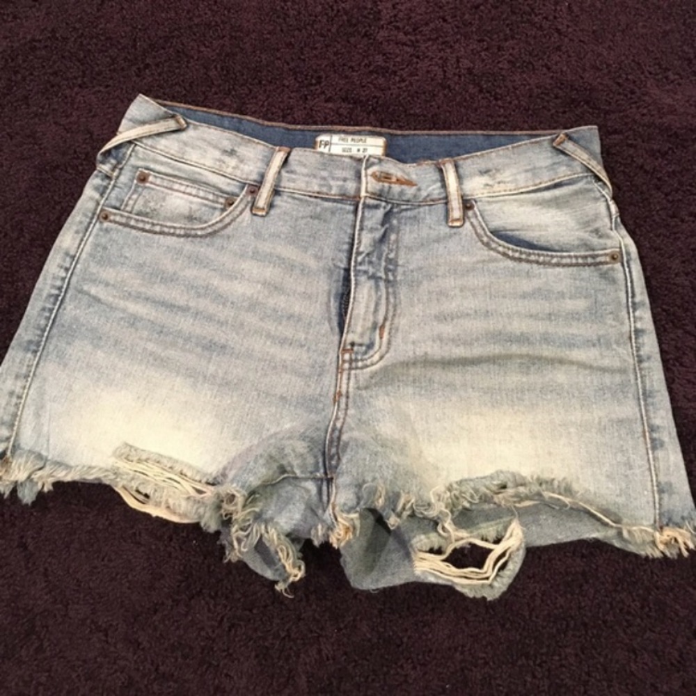 Free people denim shorts