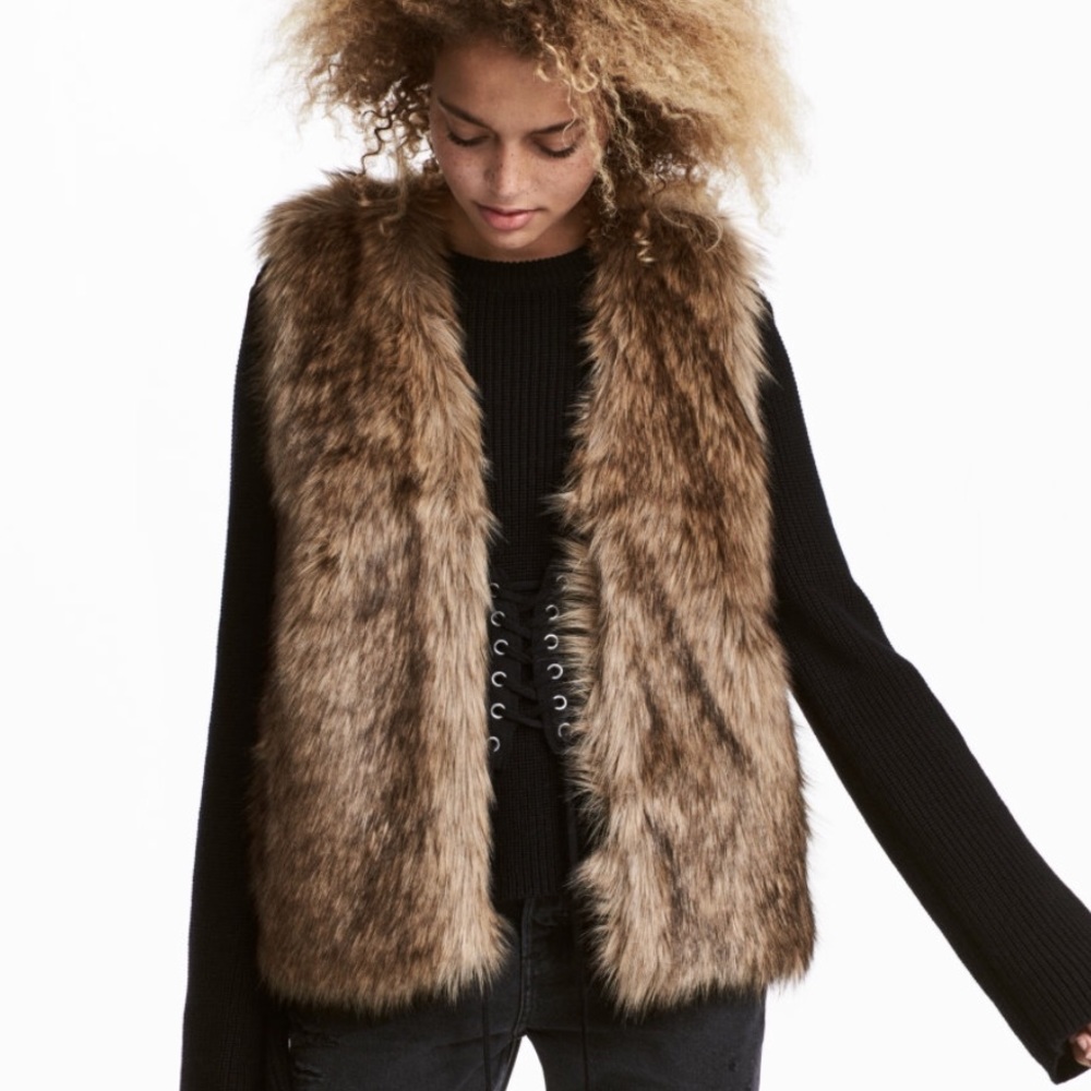 Reserved NWOT Faux Fur Vest