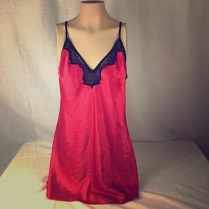 Victoria Secret Red and Black Chemise