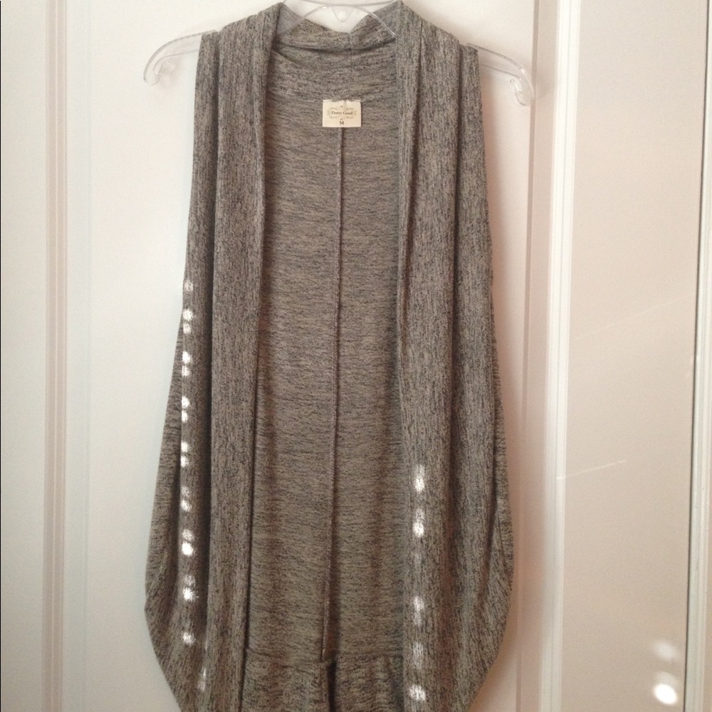 Tan vest/cover up