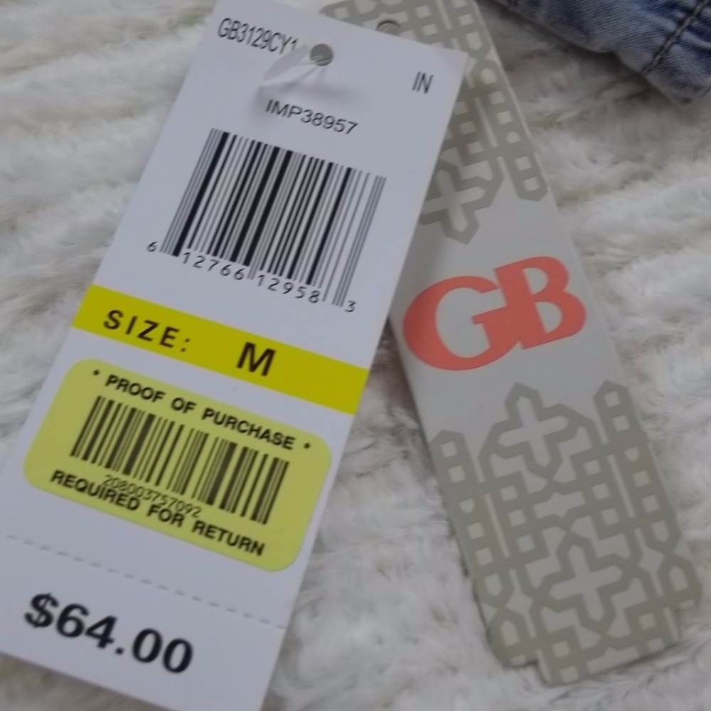 GB Jean Like Long Sleeve Zipper Closure Women's Jacket-Medium, New with Tags - Picture 7 of 8