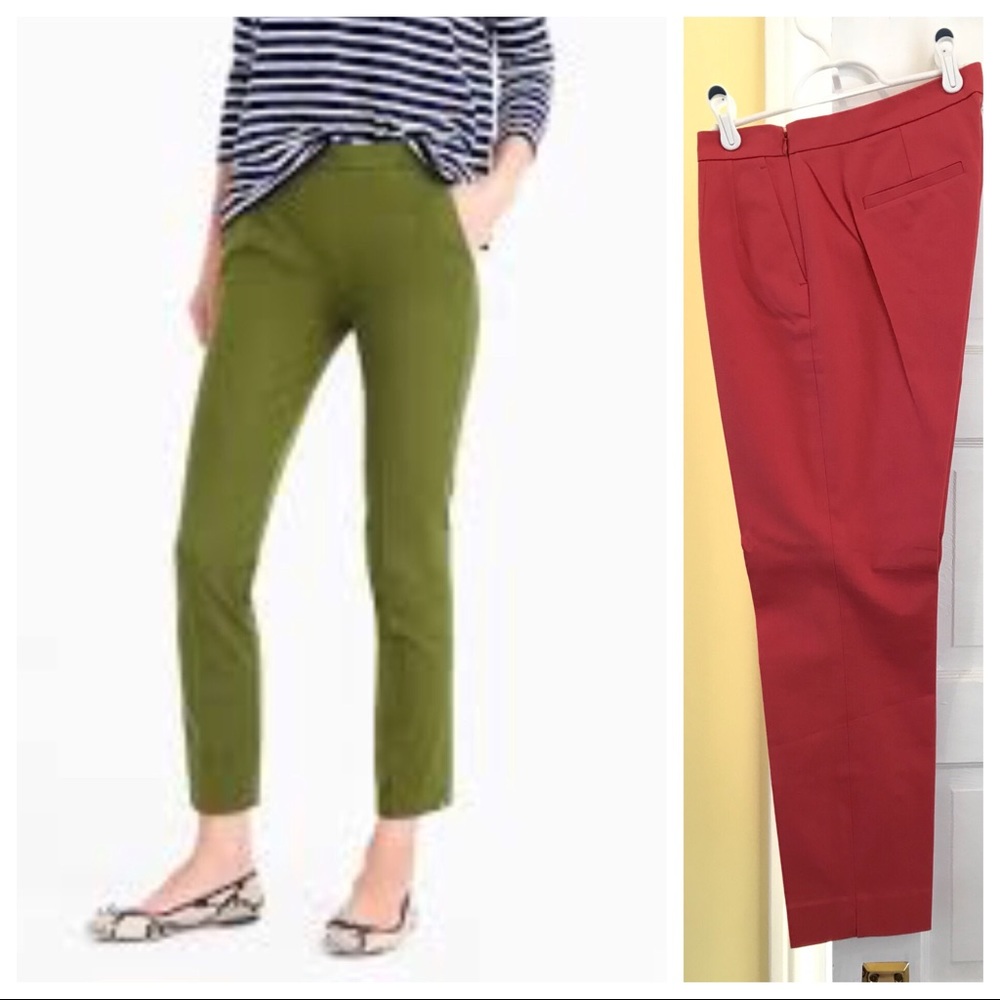 J. Crew Martie slim crop pant 2-way stretch cotton