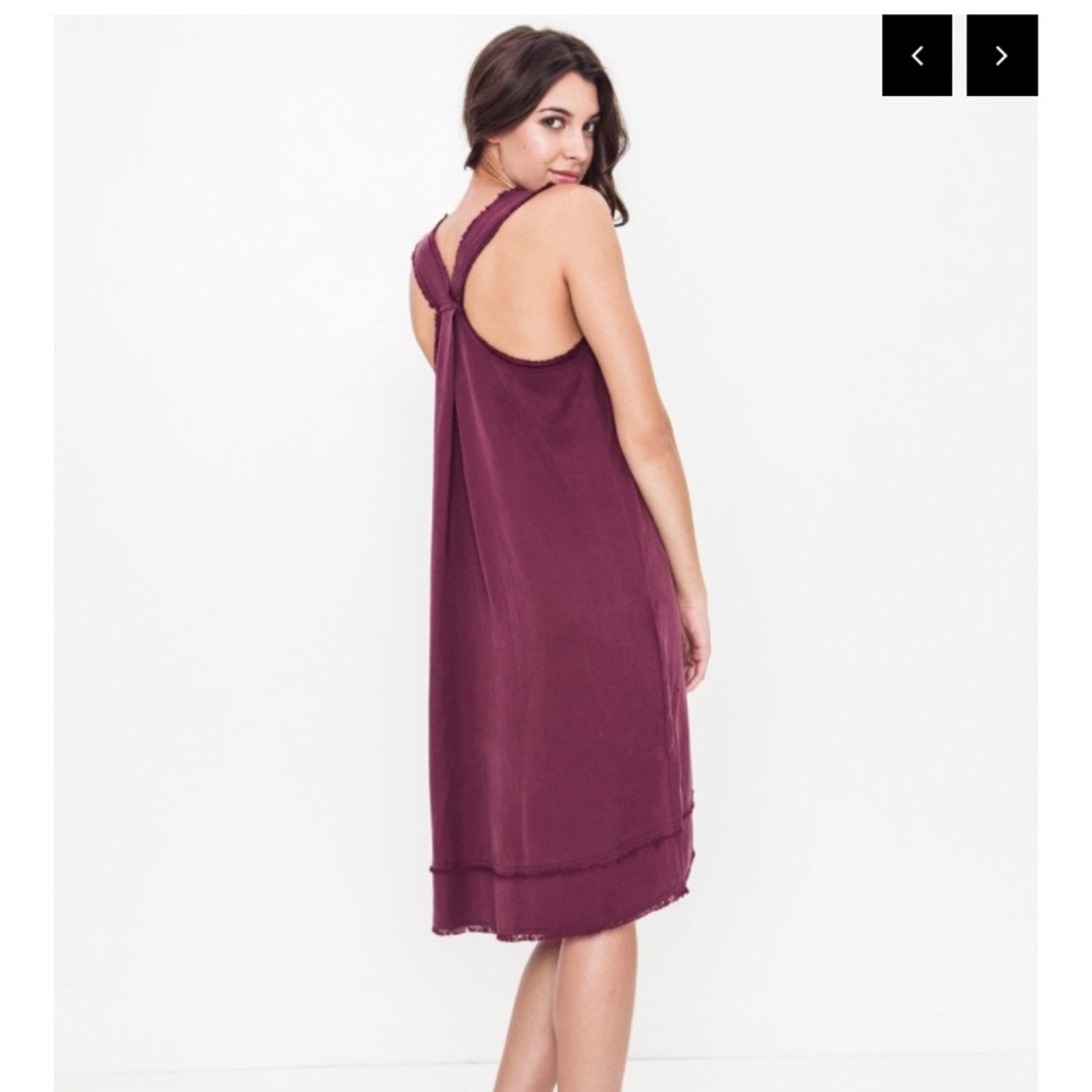 Movint wine colored fray dress: brand new
