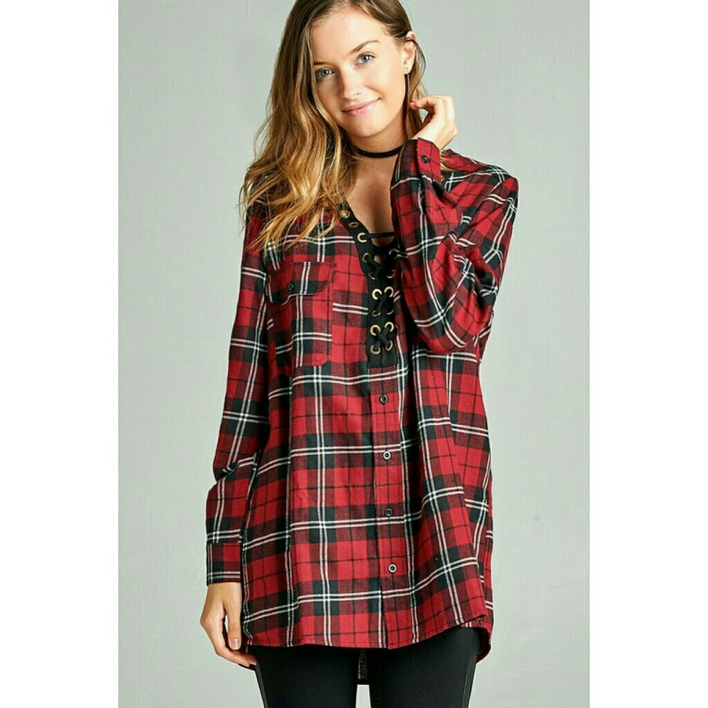 Oversize plaid shirt
