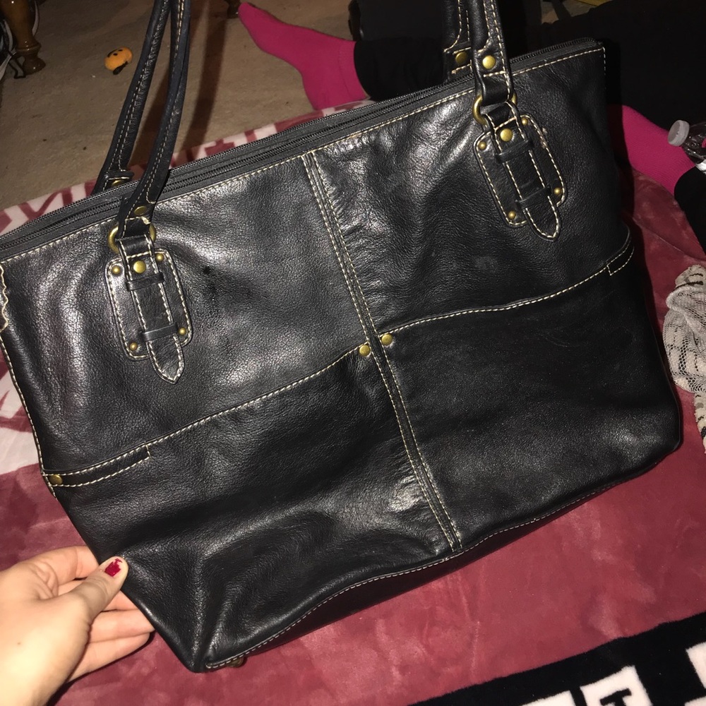 AUTHENTIC Large Black Fossil Purse