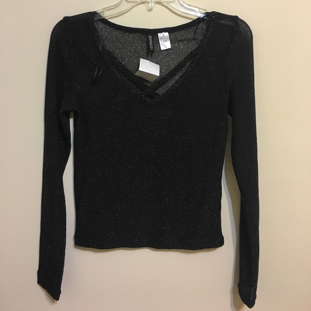H&M Black Sparkly Sweater