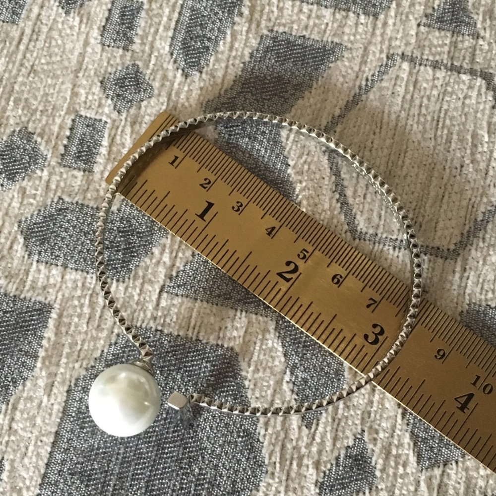Rebecca Minkoff Silver and Pearl Arm Cuff - Picture 2 of 6
