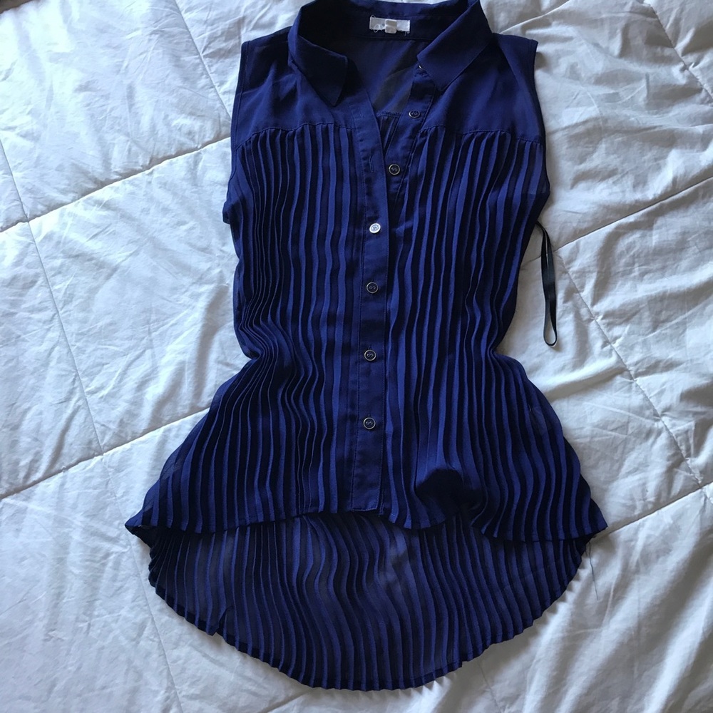 Cute Navy Dress Shirt