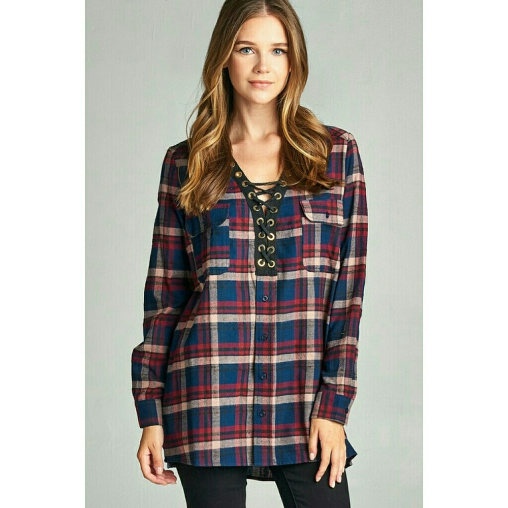 Oversize plaid shirt