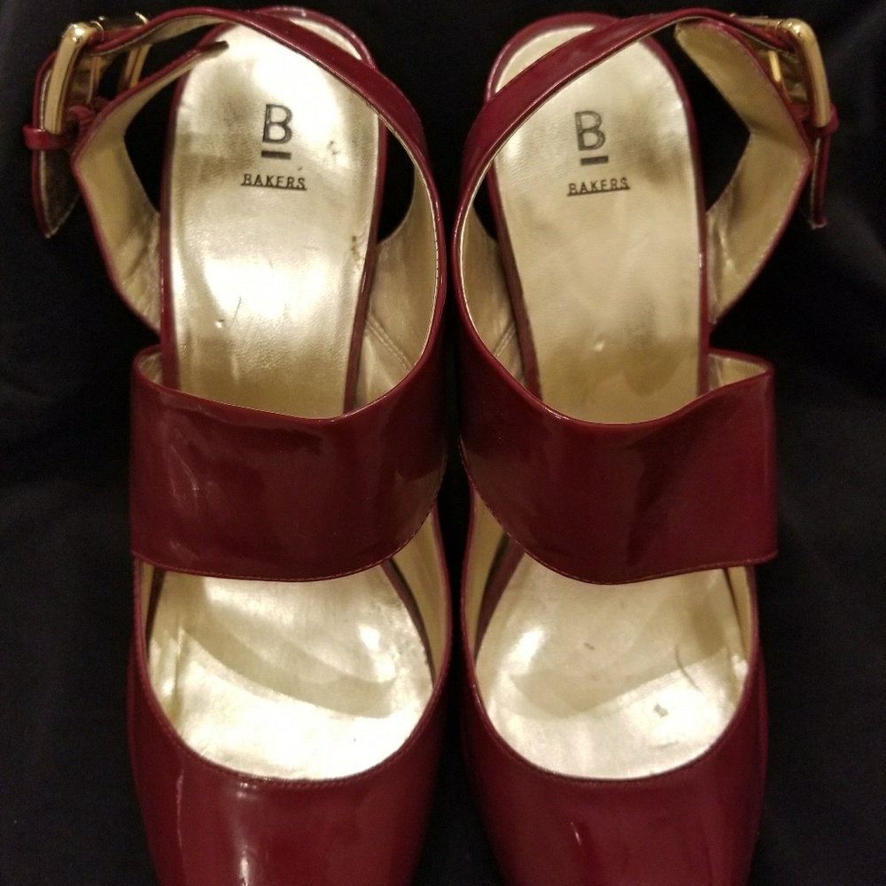 Bakers Red Patent Leather Heels