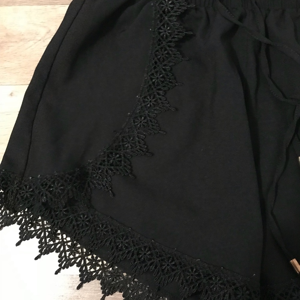 High waisted black shorts