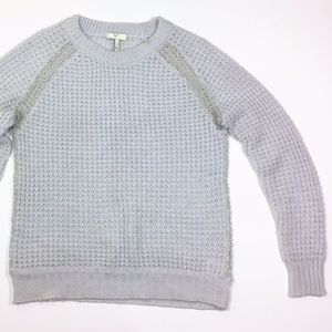 Joie Grey Sweater with Silver Metallic RARE