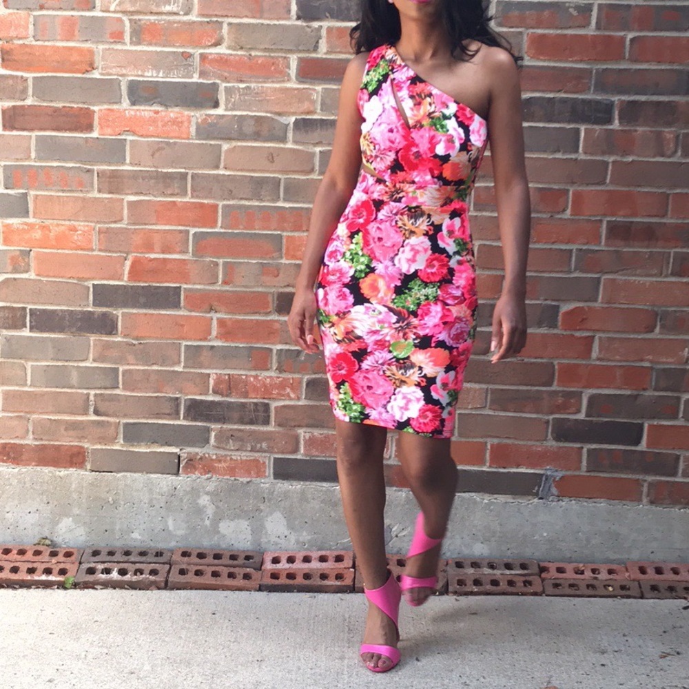 Floral neon Dress