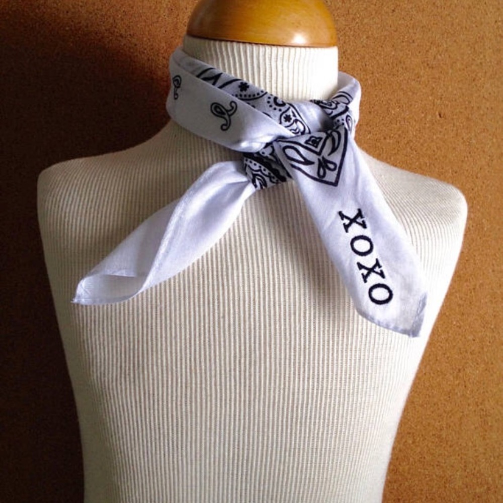 TRENDING! Monogram XOXO and CUTIE kerchief bandana