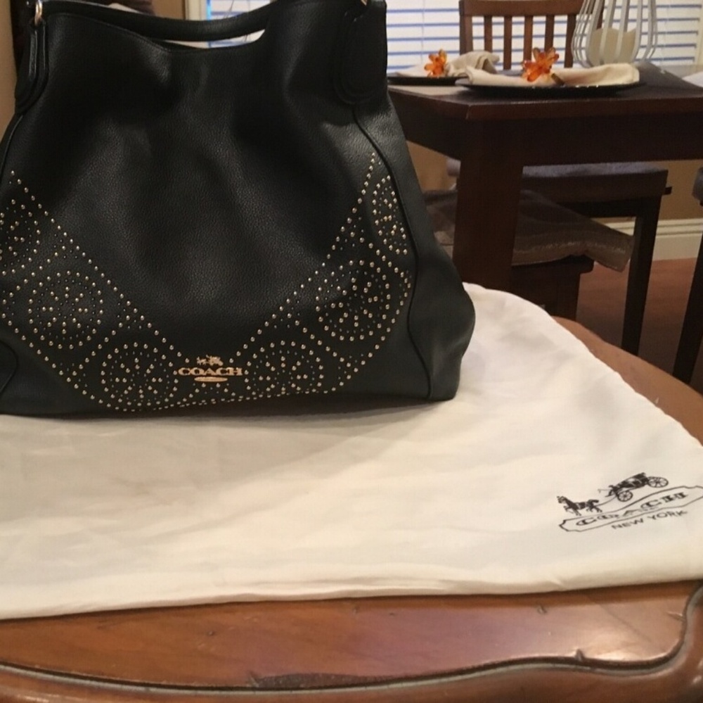 Price drop...COACH STUDDED HANDBAG