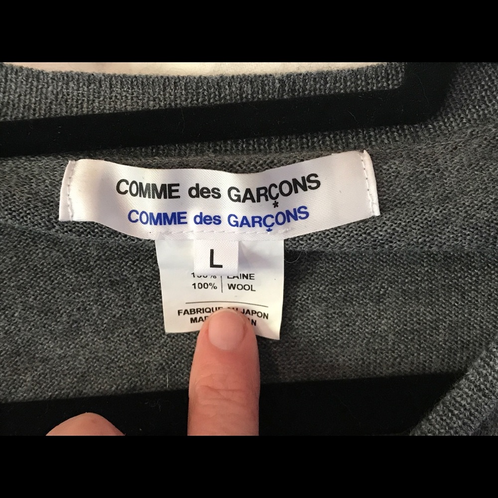 Commes des garçons wool sweater