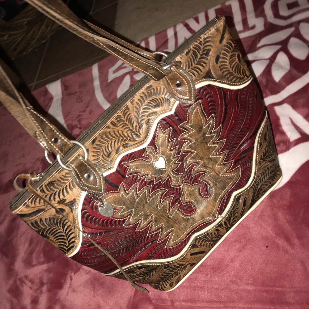 Country style red Purse & matching wallet!