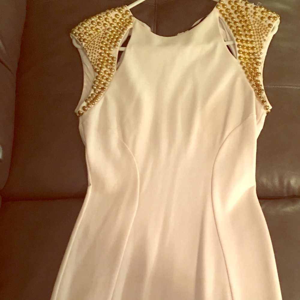 White studded dress