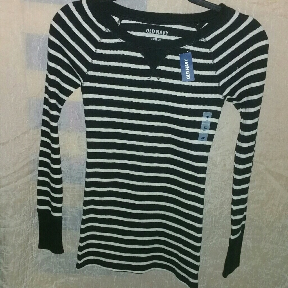 Ladies Old Navy Stripped Thermal Sz XS