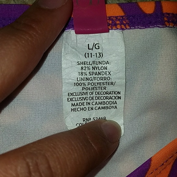 Orange and Purple Zebra Print Two Piece Bikini - Picture 7 of 7