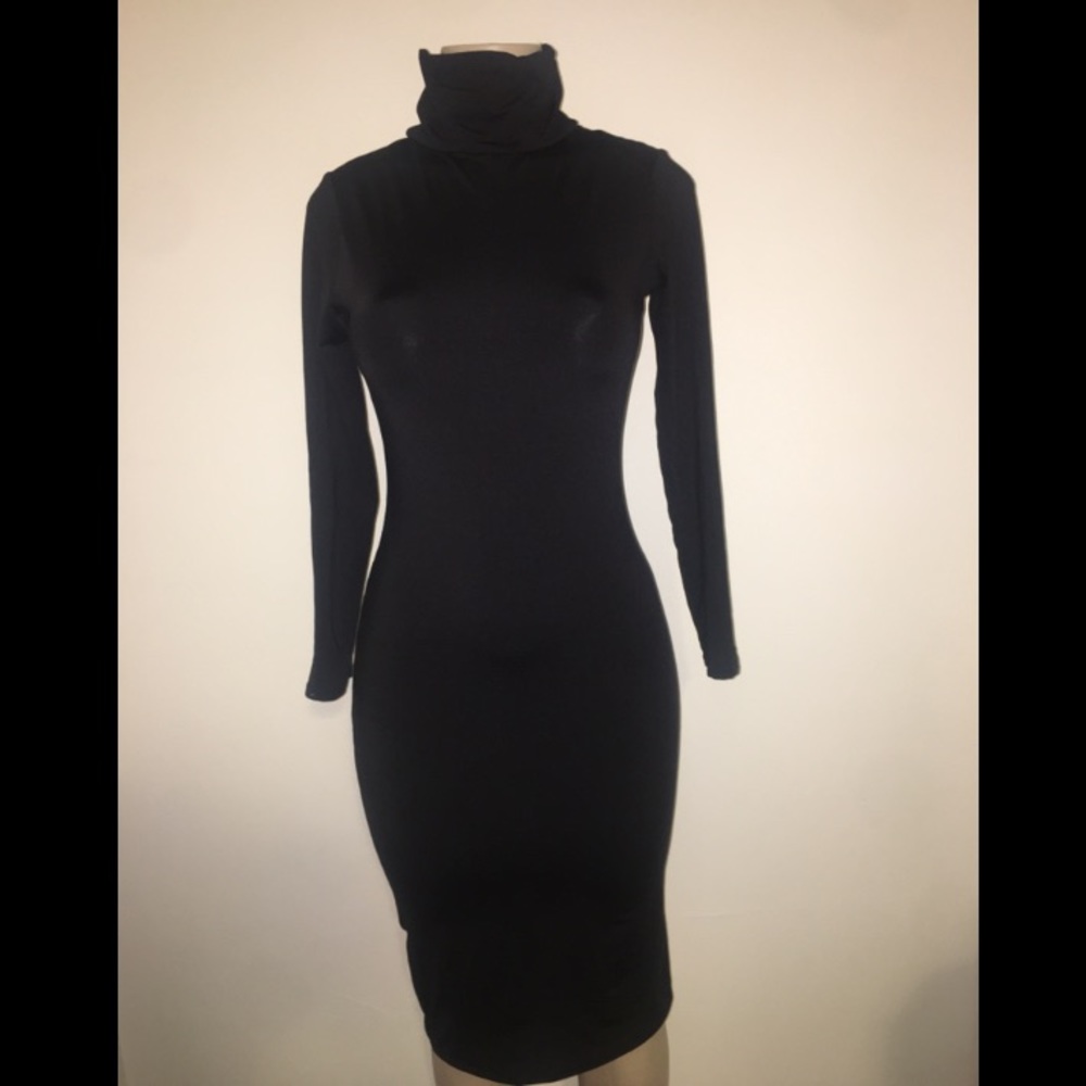 Black turtleneck dress