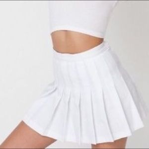 American Apparel white tennis skirt