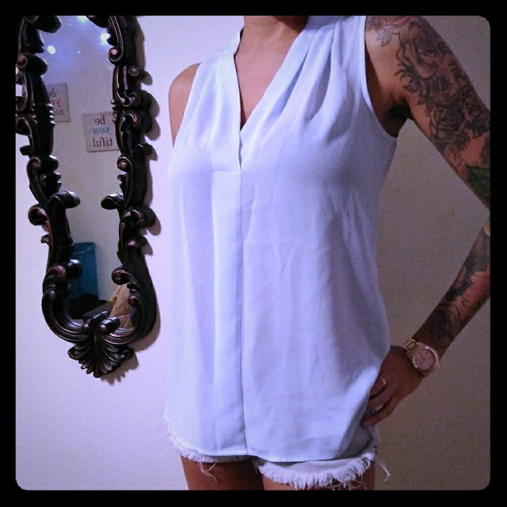 Vince Camuto baby blue blouse