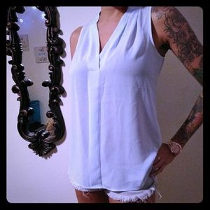 Vince Camuto baby blue blouse