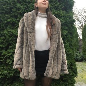 brown fur coat