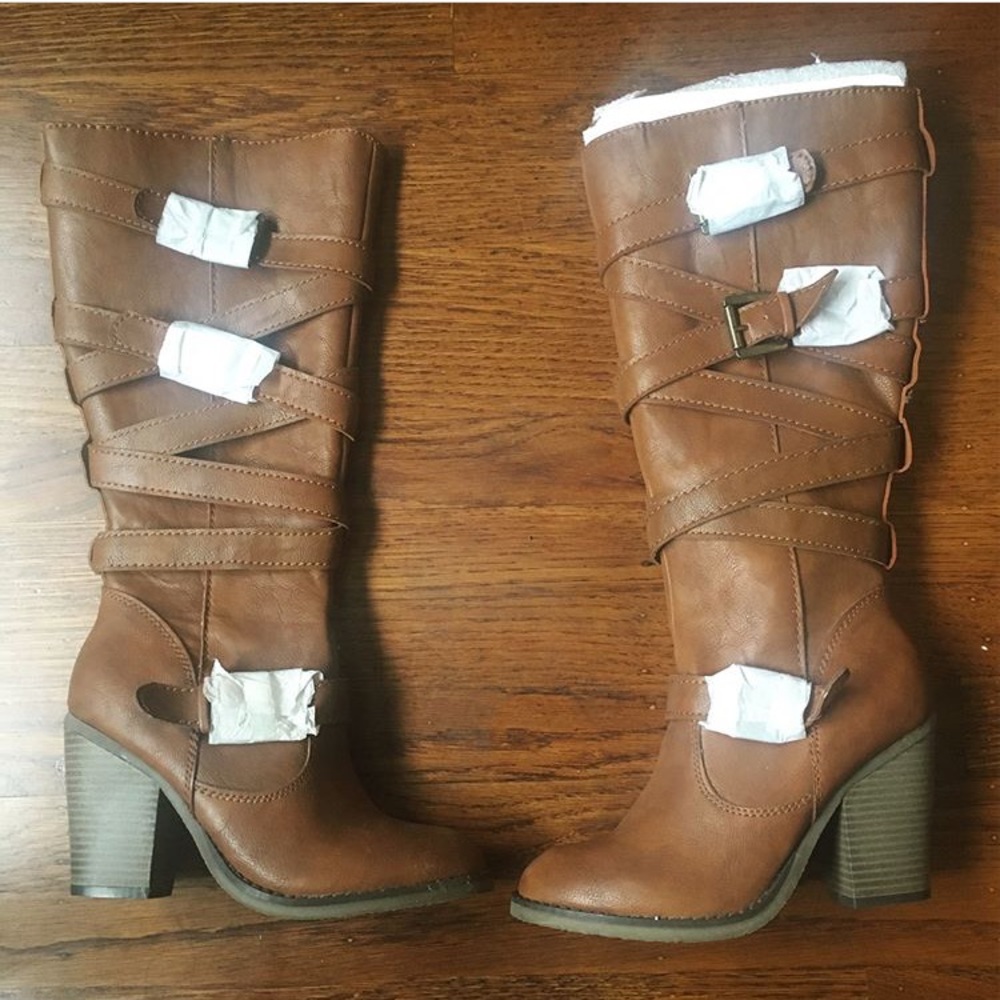 Jessica Simpson tall boots with buckles size 7