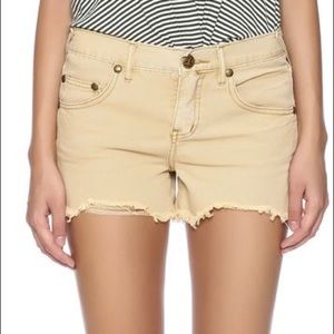 Free people pale yellow shorts
