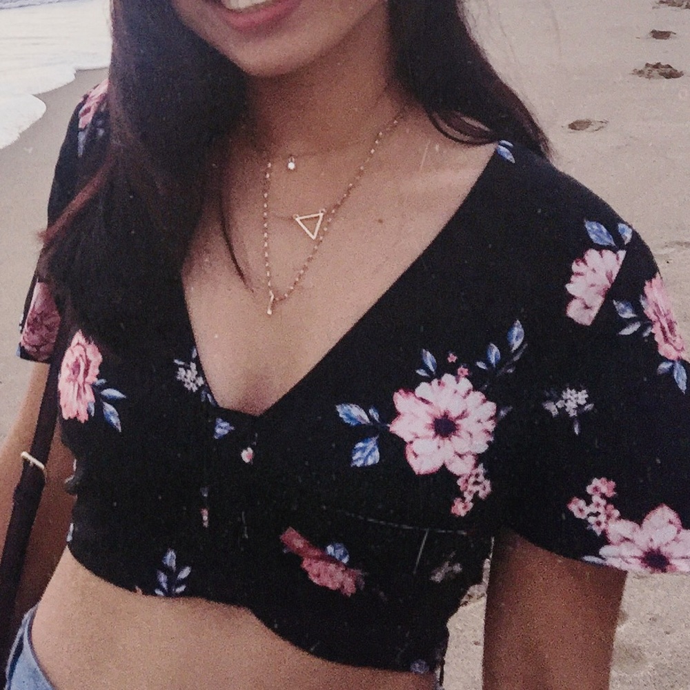 FLORAL CROP TOP ❤️