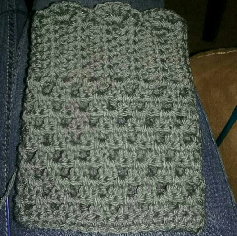 Handmade Gray Boot Cuffs w/ Scallop Detail